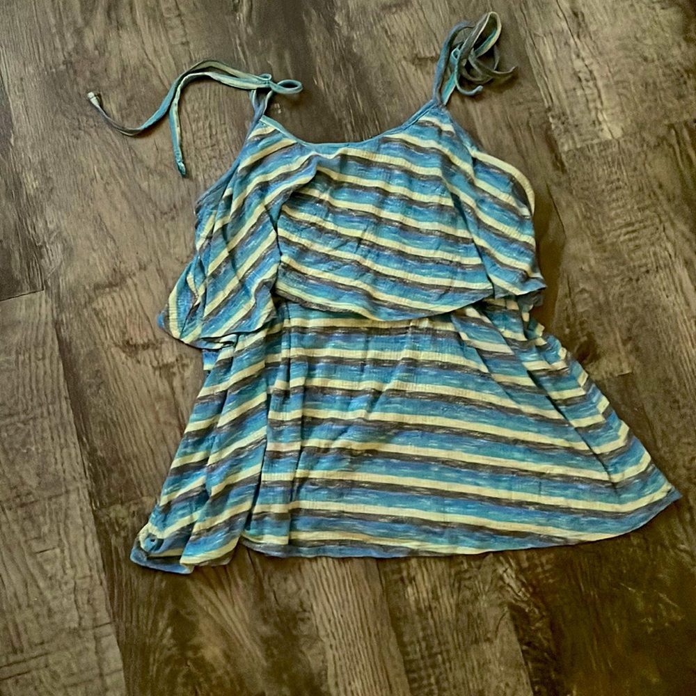 Time and tru small blue and green top